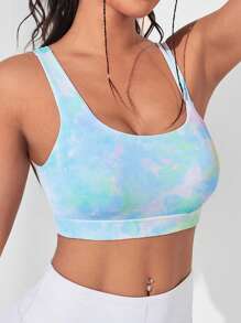 Yoga Trendy Áo lót thể thao Nữ Bất đối xứng Cà vạt nhuộm - Nhiều màu - Xem 4