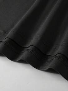 Manfinity Homme Men Letter Graphic Tee - Black - View 7