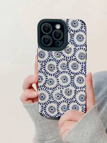 苹果花朵图案手机壳 防水防震防摔防刮 - 彩色 - 查看 1