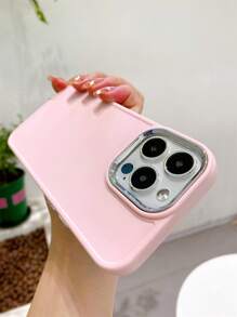 Funda Lisa Para Teléfono Compatible Con iPhone 15/15Pro/15Plus/15Promax - Rosa - Ver 5