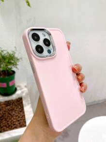 Funda Lisa Para Teléfono Compatible Con iPhone 15/15Pro/15Plus/15Promax - Rosa - Ver 3