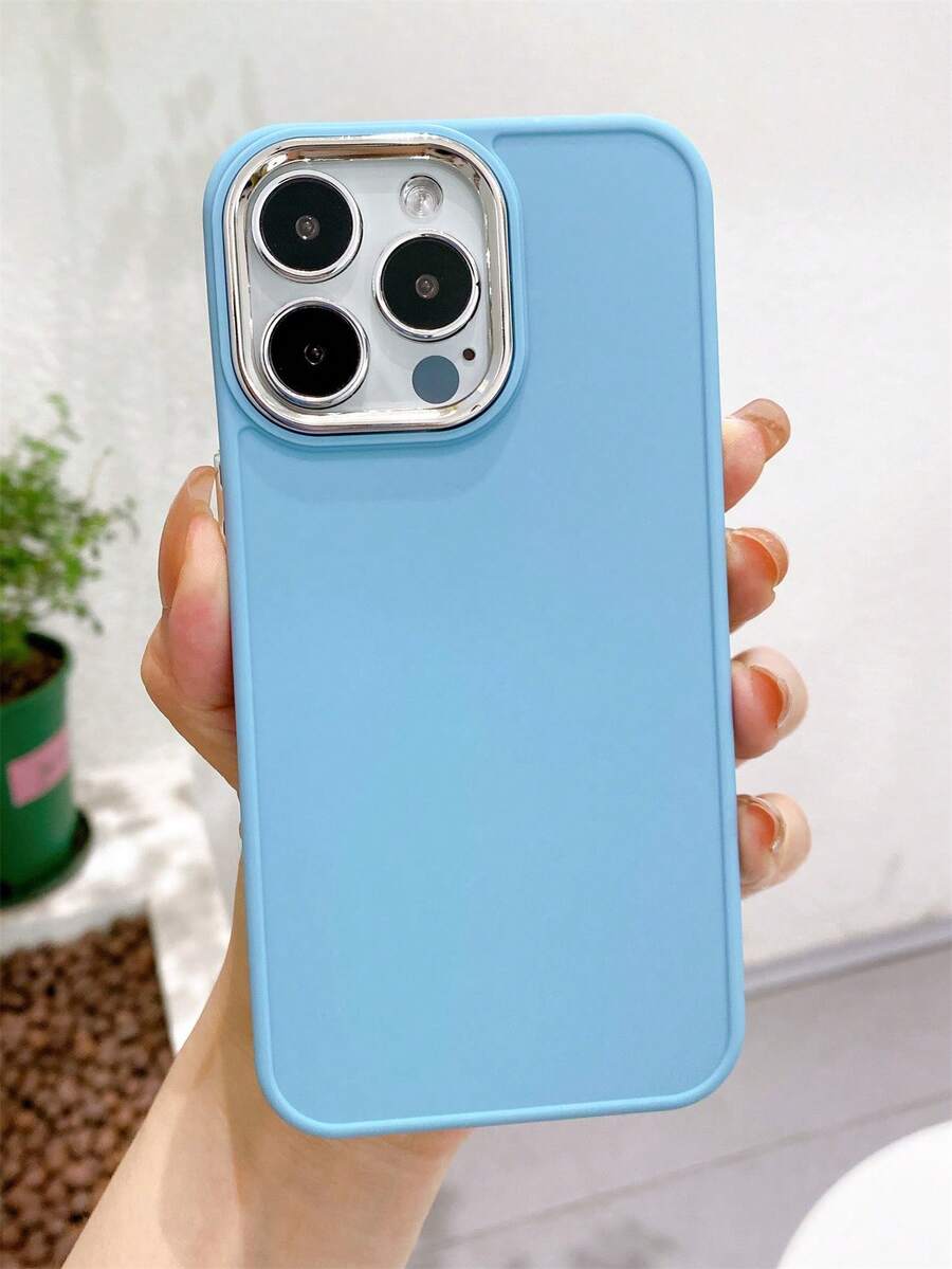 Vỏ điện thoại trơn - Màu xanh nhạt - Xem 1