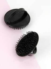 2件装塑料按摩洗发刷，用于清洁头皮，发刷，梳子，美发工具，美发产品及配件，适用于理发店、美容院、旅行必备、返校季、旅行度假必备、女士美发配件、刷子、发梳、梳子、解结梳、球形梳、迷你发梳、发梳套装、木梳、发梳、迷你发梳、解结梳、发梳、美发产品、美发工具、美发用品、卷发梳、美发设备、旅行必备、发型、美发、发梳、背梳、造型梳、卷发梳、边缘梳、发梳、梳发、发梳套装、梳发、卷发梳、解结梳、女士发梳、头发、旅行、美发产品、美发工具、美发用品、理发师、理发师配件、理发店、美发设备 - 黑色 - 查看 3