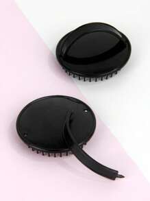 2件装塑料按摩洗发刷，用于清洁头皮，发刷，梳子，美发工具，美发产品及配件，适用于理发店、美容院、旅行必备、返校季、旅行度假必备、女士美发配件、刷子、发梳、梳子、解结梳、球形梳、迷你发梳、发梳套装、木梳、发梳、迷你发梳、解结梳、发梳、美发产品、美发工具、美发用品、卷发梳、美发设备、旅行必备、发型、美发、发梳、背梳、造型梳、卷发梳、边缘梳、发梳、梳发、发梳套装、梳发、卷发梳、解结梳、女士发梳、头发、旅行、美发产品、美发工具、美发用品、理发师、理发师配件、理发店、美发设备 - 黑色 - 查看 6