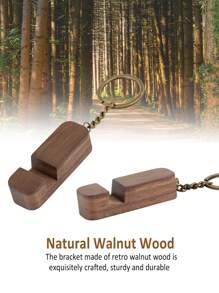 Wooden Desktop Phone Holder - Chocolate Brown - View 6