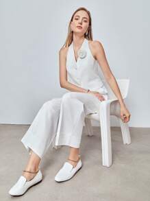 MOTF PREMIUM FLOWER APPLIQUE WAISTCOAT