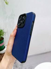 1 Ốp điện thoại PU mềm, chống nước, chống vân tay, chống trầy xước, không phai màu, tương thích với iPhone - Màu xanh lam - Xem 7