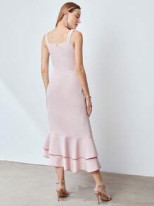 MOTF PREMIUM Váy nàng tiên cá bất đối xứng - Màu Hồng baby - Xem 7