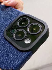 1 Ốp điện thoại PU mềm, chống nước, chống vân tay, chống trầy xước, không phai màu, tương thích với iPhone - Màu xanh lam - Xem 9