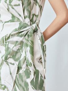 MOTF PREMIUM Vestido viscosa de lino con cordón lateral