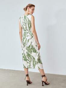 MOTF PREMIUM Vestido viscosa de lino con cordón lateral