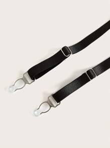 Liguero a la cintura aro de corazón detalle - Negro - Ver 4