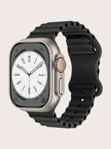 1入組純色矽膠手錶帶，適用於蘋果手錶45/49/38/40/41/42/44毫米，相容於蘋果手錶Ultra/SE/9/8/7/6/5/4/3/2/1，蘋果手錶帶