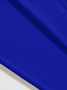 Manfinity EMRG 男士標語和卡通圖案落肩T恤 - 藏蓝色 - 查看 6