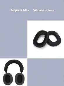 2 chiếc Vỏ tai nghe bằng silicon Tương thích với AirPods Max - màu đen - Xem 3