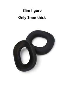 2 chiếc Vỏ tai nghe bằng silicon Tương thích với AirPods Max - màu đen - Xem 5