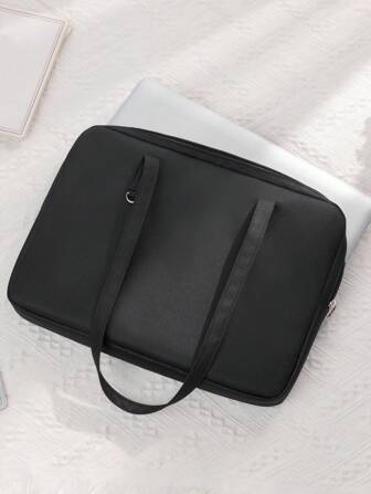 Solid Color Polyester Laptop Bag