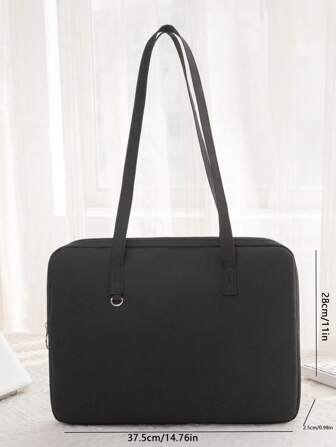 Solid Color Polyester Laptop Bag