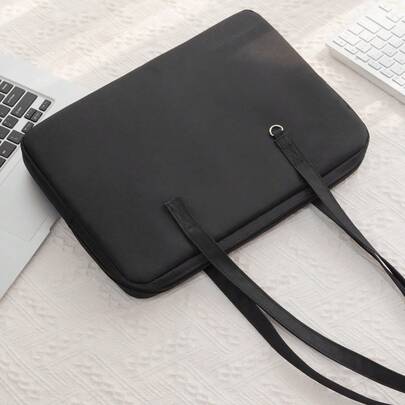 Solid Color Polyester Laptop Bag