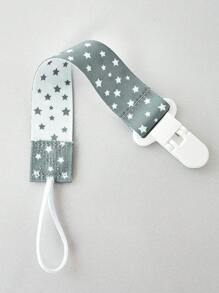 1条齿形双面花卉奶嘴链。颜色随机。带扣环和防缠绕设计，可防止奶嘴、牙胶、玩具丢失、首饰缠绕颈部或掉落造成窒息危险。非常适合新生儿。