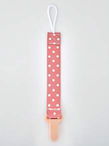 1条齿形双面花卉奶嘴链。颜色随机。带扣环和防缠绕设计，可防止奶嘴、牙胶、玩具丢失、首饰缠绕颈部或掉落造成窒息危险。非常适合新生儿。