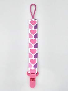 1条齿形双面花卉奶嘴链。颜色随机。带扣环和防缠绕设计，可防止奶嘴、牙胶、玩具丢失、首饰缠绕颈部或掉落造成窒息危险。非常适合新生儿。