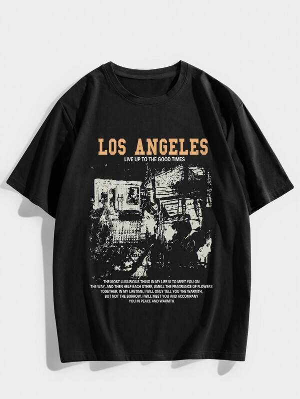 ROMWE Men Slogan Graphic Tee SHEIN UK