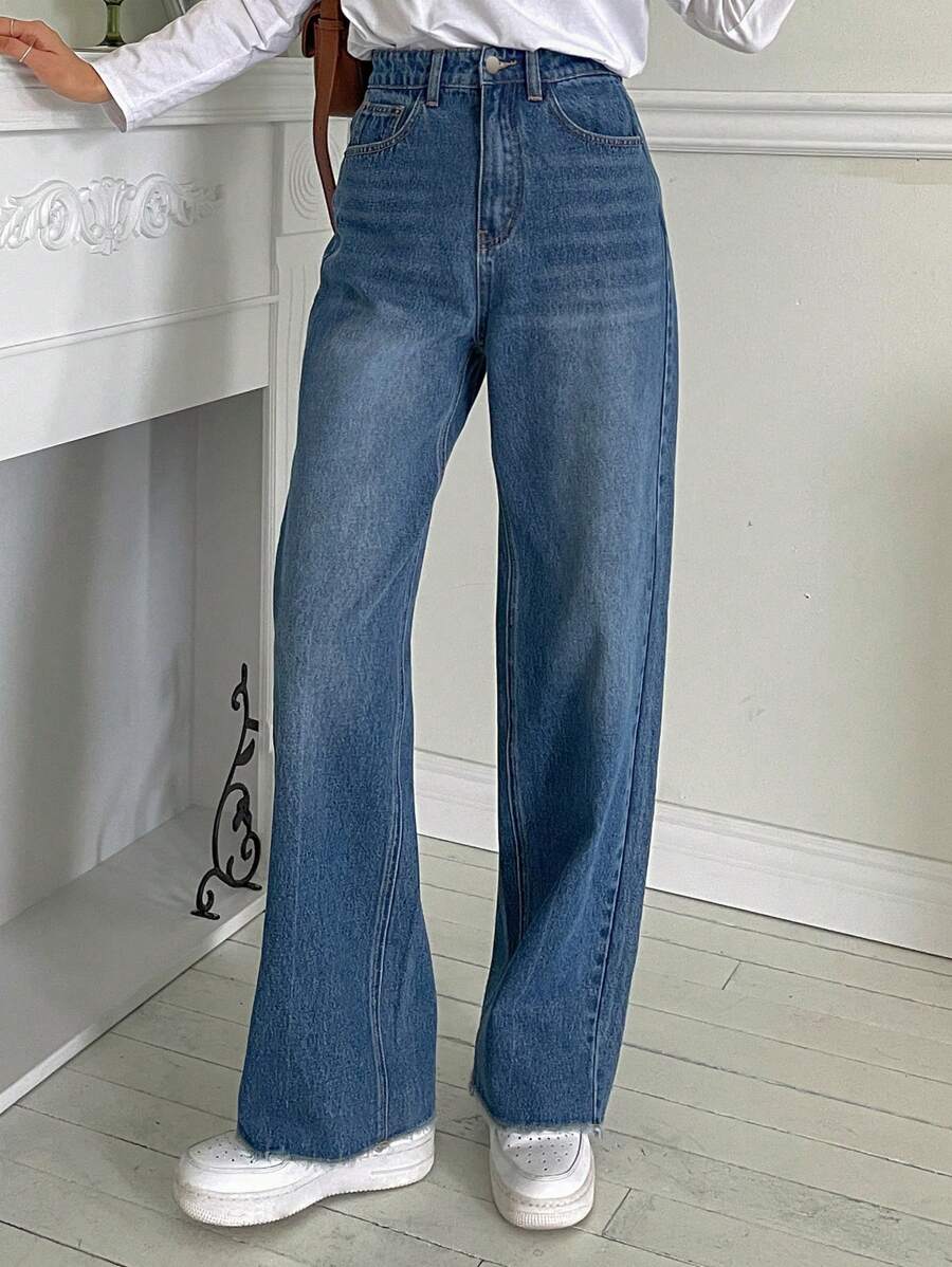 DAZY Rửa thuốc tẩy Quần legging thẳng - Rửa trung bình - Xem 1