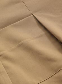 DAZY Pantalones de pierna ancha de 7/8 de largo de unicolor, estilo casual elegante