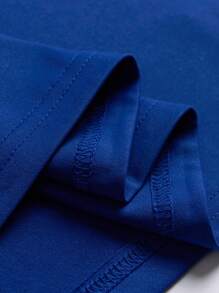 Manfinity EMRG Hombres Camiseta con estampado floral con slogan - Azul - Ver 6