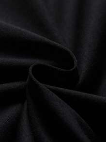 Manfinity EMRG Men Floral & Slogan Graphic Drop Shoulder Tee, Graphic Tees Men, Slogan Graphic Tee - Black - View 5