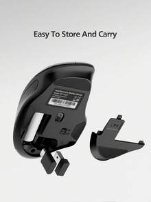 Dual Port Wireless Mouse, Gaming Mouse - Navy Blue - View 4