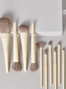 10 Pcs Makeup Brush Set Eyeshadow Brush Powder Brush Concealer Brush Complete Brush Makeup Tools,Brush Set,Makeup Brush Kit,Make Up Brush Set,Make Up Set Complete,Makeup Brush Set,Complete Makeup Kit,Brush Kit,Brushes Makeup Set,Makeup Gift Set - Beige - View 2