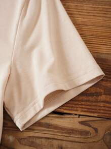 SHEIN LUNE Camiseta ganado con estampado - Albaricoque - Ver 4