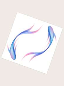 Temporary Tattoo Sticker Colorful Koi 1 Piece - Multicolor - View 3