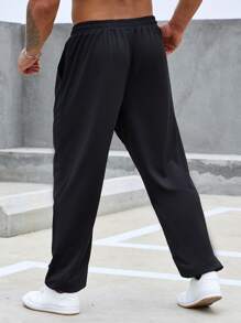 Manfinity Homme Quần Nam Dây kéo Túi màu trơn Giải trí - màu đen - Xem 2