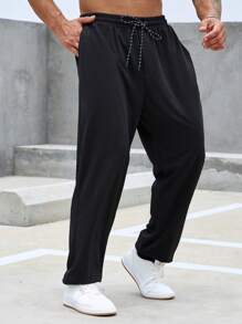 Manfinity Homme Quần Nam Dây kéo Túi màu trơn Giải trí - màu đen - Xem 3