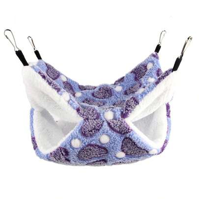 1pc Heart Pattern Pet Hammock, Purple Soft Double Layer Sleeping Bag For Household