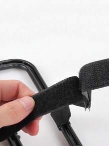 1pc Black Abs Car Tissue Box Holder Clip-on Style, Sun Visor Napkin Holder Frame - Black - View 3