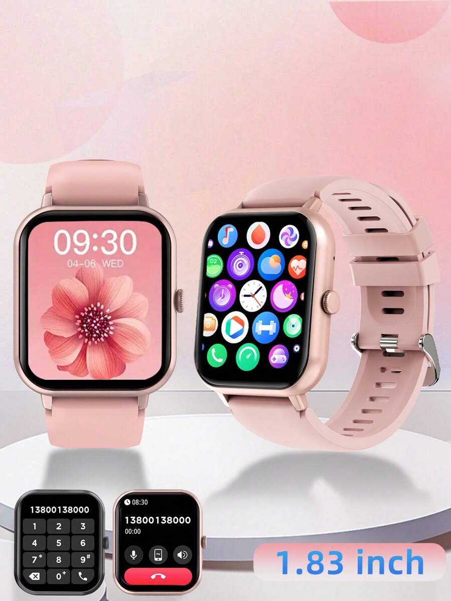 Đồng hồ thông minh LIFEBEE dành cho nam nữ, màn hình cảm ứng HD 1,83'', đồng hồ thông minh gọi điện không dây (Trả lời/Thực hiện cuộc gọi), theo dõi hoạt động, hơn 100 chế độ thể thao, máy đếm bước chân, cảnh báo tin nhắn, theo dõi thể dục thể thao