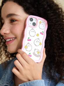 SHEIN X MOLANG Wave Edge Tpu Material Mobile Phone Case - Multicolor - View 8