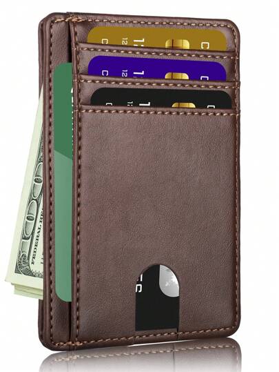 Travel Malist Slim Front Pocket Wallet Rfid Blocking Lightweight Portable Card ID Card White-Collar Workers For Female For Women Holiday For Anniversary For Birthday Gift Accessories Gift Card Holder Wallet Business Card Holder Credit Card Holder For Men Mini Wallet Card Wallet