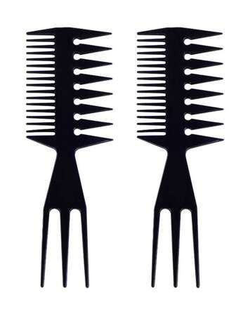 2pcs Hair Combs, One Fishbone Design Comb, One Styling Comb, Perfect For Hairdressing And Hair Styling Hair Brush,Hair Brush,Comb,Hair Tools,Hair Products And Accessories For Barber Salon Beauty Travel Essentials