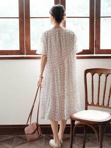 DAZY 碎花荷葉邊娃娃裙 - 彩色 - 查看 2