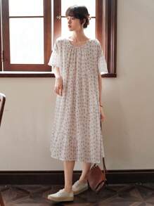 DAZY 碎花荷葉邊娃娃裙 - 彩色 - 查看 7