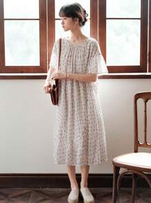 DAZY 碎花荷葉邊娃娃裙 - 彩色 - 查看 5