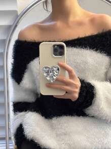 心型設計電鍍手機殼 突顯握力 相容 iPhone 15/15Pro/15Plus/15Promax - 棕色 - 查看 4