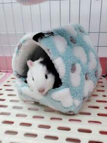 1 PC Heart In Fuzzy Hamster Bed For Small Animal For Sleep - màu xanh lá - Xem 2