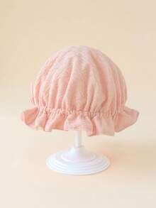 Bebé niñas 1 pieza Sombrero cubo con dibujos animados conejo & con diseño de lazo transpirable dulce para primavera con