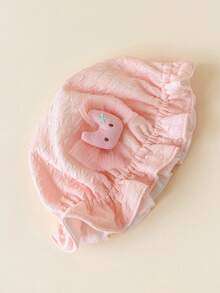 Bebé niñas 1 pieza Sombrero cubo con dibujos animados conejo & con diseño de lazo transpirable dulce para primavera con